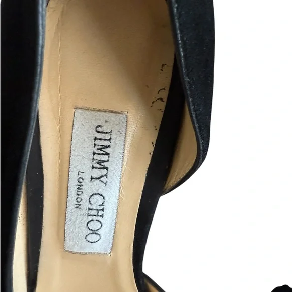 Jimmy Choo Sophia Half D’Orsay Black Suede Pump 39.5 (9.5 US)